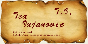 Tea Vujanović vizit kartica